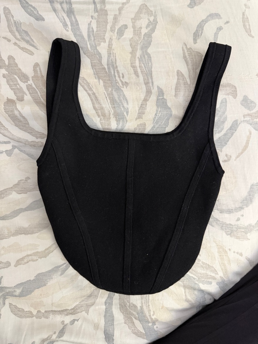 Aritzia Black Structured Square Neck Tank Babaton